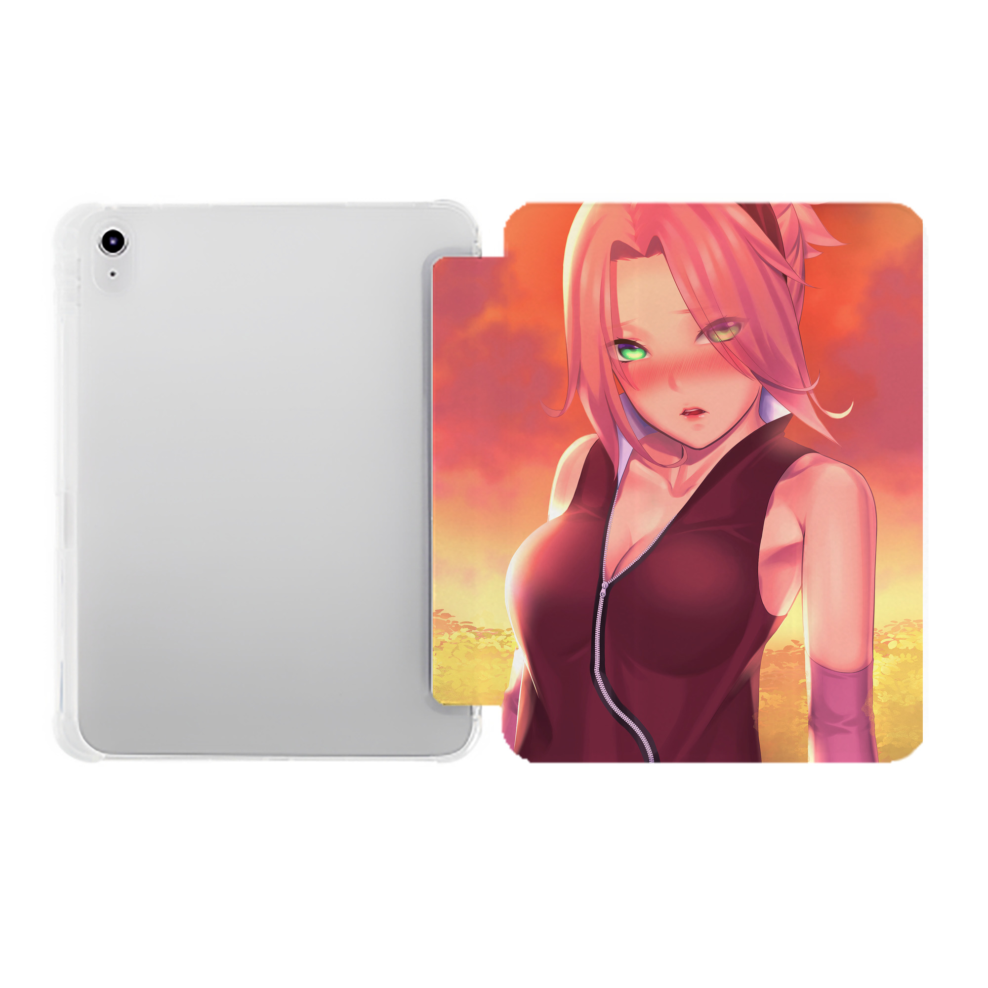 （画像用） NARUTO -ナルト- NARUTO -ナルト- 疾風伝 IPad ケース ペン収納付き 三つ折りスタンド PUレザー×シリコン 対応機種9.5/10.5/10.9インチ